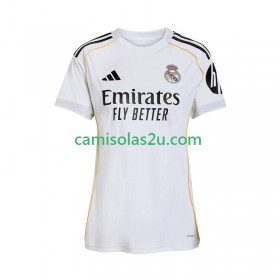 Camisolas de futebol Real Madrid Mulher Equipamento Principal 2025/26 Manga Curta